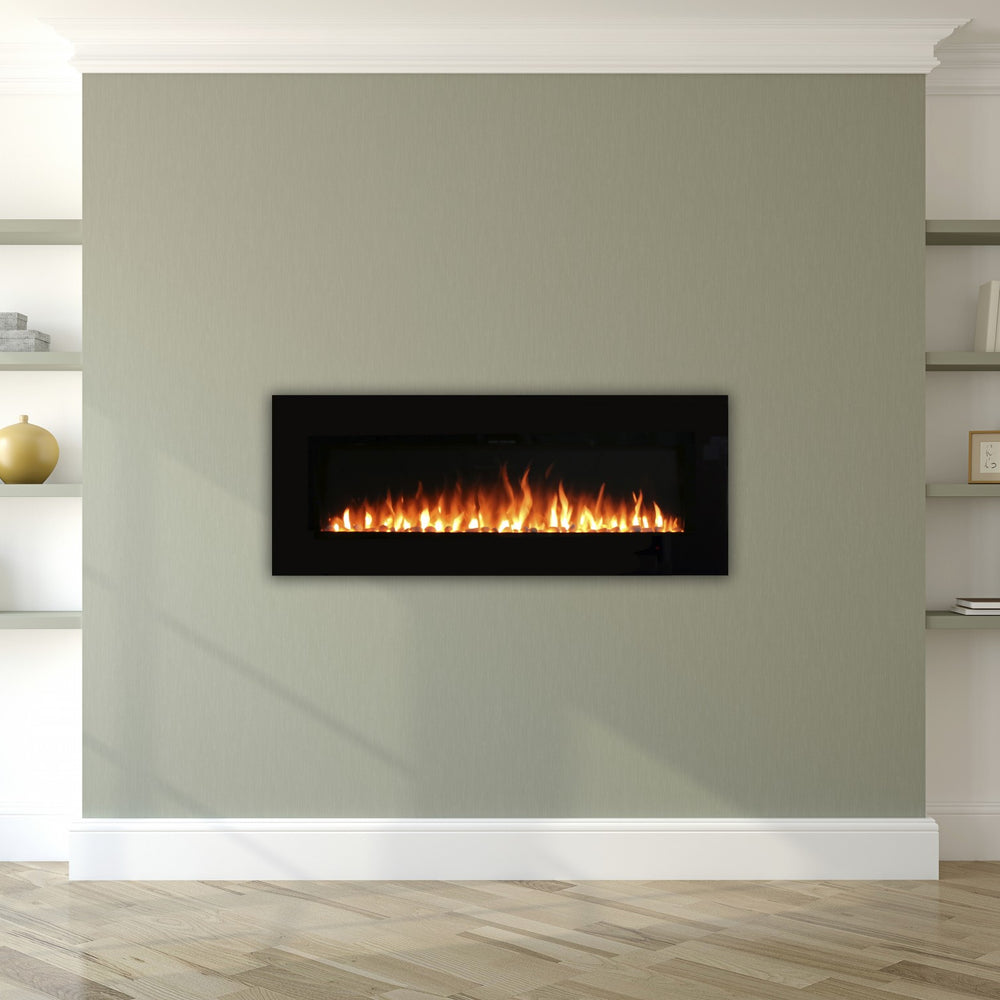Ezee Glow 50" Zara Black Wall Mounted Electric Fire