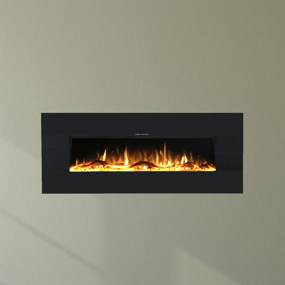 Ezee Glow 50" Zara Black Wall Mounted Electric Fire